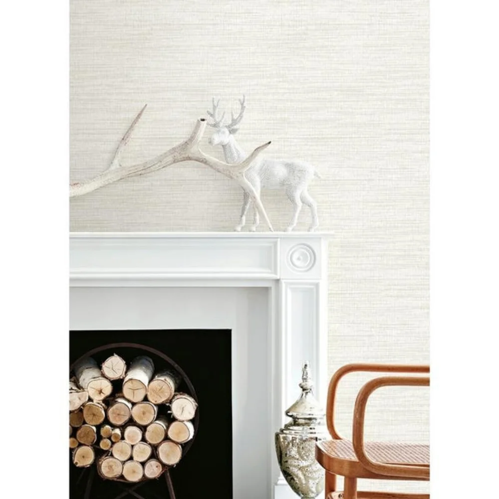 Wallpaper Thoreau Solitude White Distressed Texture